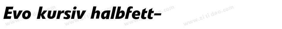 Evo kursiv halbfett字体转换